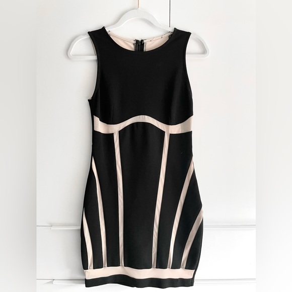 UNBRANDED Black and Nude Mesh Clubbing Dress - Picture 1 of 9